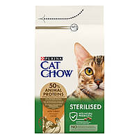 CAT CHOW Sterilized.Для стерилізованих котів индейка .Сух/кот 1,5кг