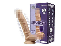 Фалоімітатор з вібрацією SilexD Vetus Vibro Flesh (MODEL 1 size 8in) + LRS, двошаровий, діаметр 4,2 SO8213