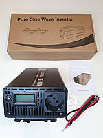 Инвертор с чистым синусом 1600W (800W), преобразователь напряжения с 12В на 220В (50 Гц)