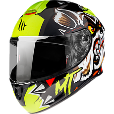 МОТОШОЛОМ ЗАКРИТИЙ MT TARGO CRAZYDOG G3 КОЛІР ЧОРНИЙ/БІЛИЙ/ЖОВТИЙ