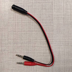 Адаптер перехідник Audio 4pin jack 3,5мм до комп'ютера ноутбука 15см, фото 1