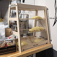 Кондитерська вітрина XL WoodWam Натуральне дерево Настільна