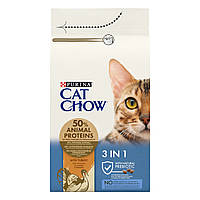Purina Cat Chow 3in1 With Turkey Сухий корм для з індичкою для дорослих котів з формулою потрійної дії 1,5 кг