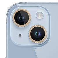 Защитное стекло Metal Sparkles на камеру (в упак.) для Apple iPhone 15 (6.1") / 15 Plus (6.7") SND