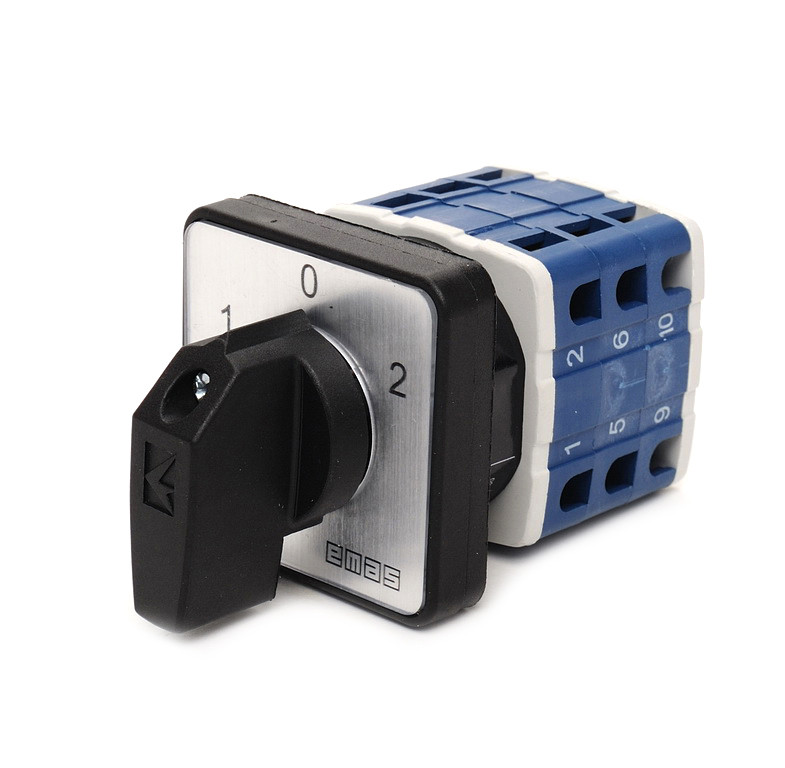 Перемикач управління двигуном 3-полюсний (1-0-2) 80А, фото 1