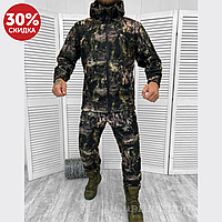 Мужской тактический маскировочный костюм с капюшоном, Демисезонный армейский костюм Softshell M XL XXL