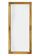 Большое зеркало настенное с деревянной рамкой 162 см золото, ukrfarm