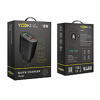Мережевий Зарядний Пристрій Yoki Led Series YK-QC 3.0 18W