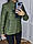Коротка міжсезонна куртка в кольорі хакі жіноча / розміри 42, 46, фото 2