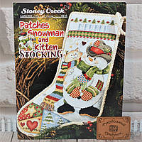 Буклет зі схемою Stoney Creek Collection Patches Snowman and Kitten Stocking Leaflet 603