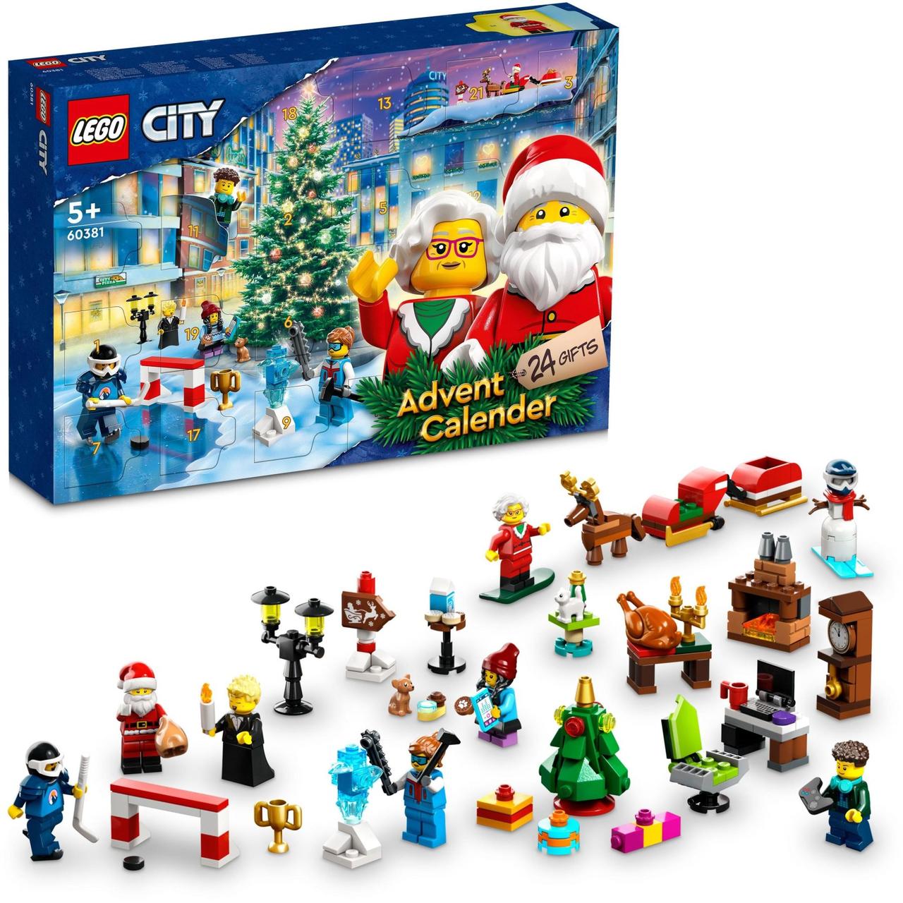 LEGO City 60381 Advent Calendar. Новорічний календар Конструктор Лего Сіті  Адвент 2024