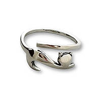 Серебряное кольцо в стиле минимализм Котик БР-0069521