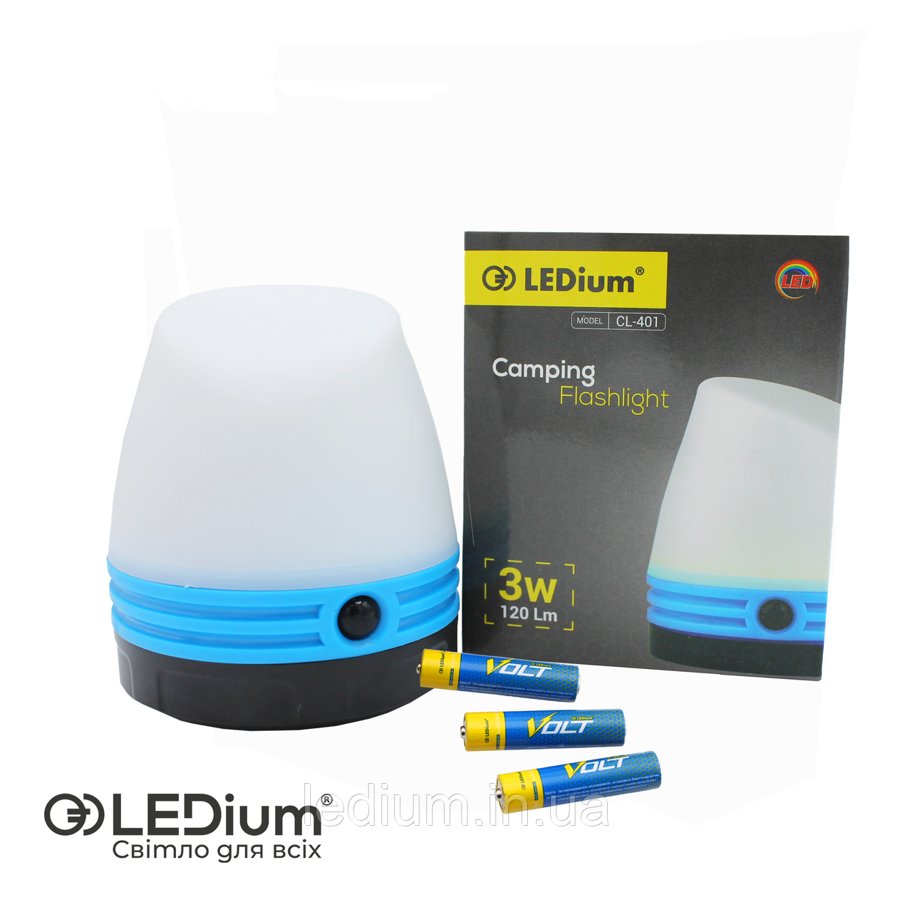 Ліхтарик кемпінговий світлодіодний 3*АА LEDium