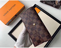 Женский вместительный кошелек ЛВ (20005-1) brown Lux