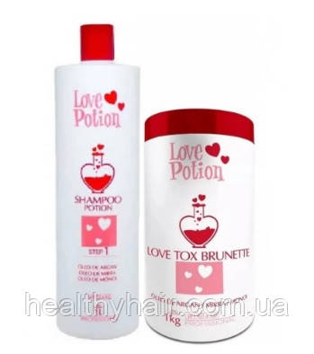 Набір ботексу для волосся Love potion love tox Brunette oleo de argan