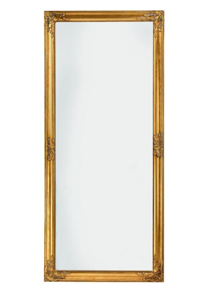Велике дзеркало настінне з дерев'яною рамкою 162 см золото, greenpharm
