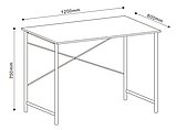 Стіл офісний письмовий на металевих ніжках 120 см greenpharm, фото 3