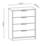 Комод на 4 шухляди , дуб greenpharm, фото 2