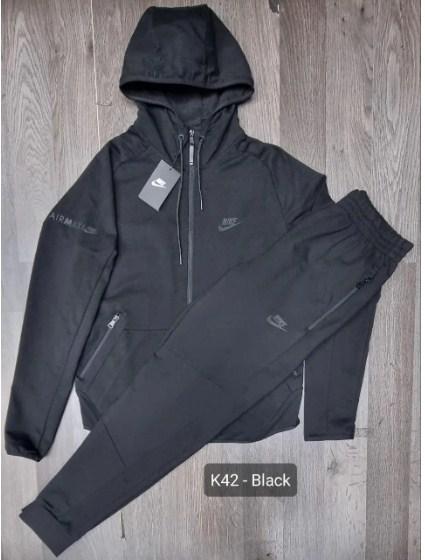 Чоловічий осінній спортивний костюм Nike (Найк) (K42-Black), костюм весняний чорний. Чоловічий одяг