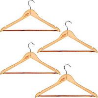 Вешалки для одежды деревянные 4шт 44*22см, плечики для одежды