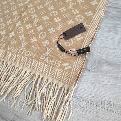 Хустка Louis Vuitton кашемір із бахромою, фото 3