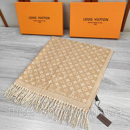 Хустка Louis Vuitton кашемір із бахромою, фото 6