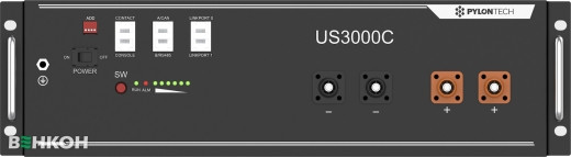 Акумуляторна батарея Pylontech US3000C 48 V 74 Ah 6000 циклів, 3,5 кВт/год літій залізо фосфатна батарея