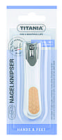 Кніпсер для нігтів із прогумованою ручкою SOFT-TOUCH (9 см.) TITANIA art.1052/2ST Абрикосовий