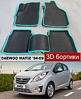 EvaForma 3D килимки Daewoo Matiz М200, М250 '04-09 3д єва з бортами Деу Матиз Део