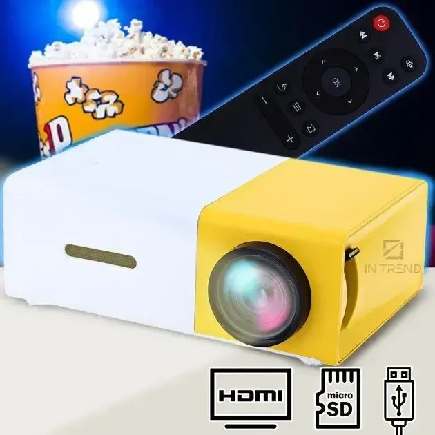 Мини проектор портативный мультимедийный с динамиком Led Projector YG300 mini. Лед видеопроектор - фото 6 - id-p788208533