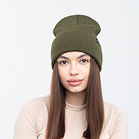 Шапка напівшерсть Silver  (відворот)  хакі