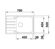 Кухонна мийка Blanco LEMIS XL 6 S-IF Compact 525110 сталь - вбудовується в стільницю, крило для сушіння, фото 2