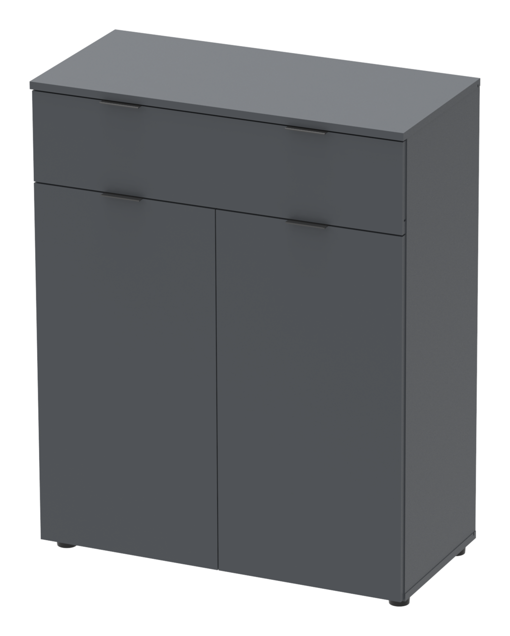 Комод Рон-2, колір графіт 80х38х100 (2 фасада, 1 шухляда). Комод із висувними шухлядами до спальні, фото 1