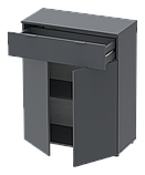 Комод Рон-2, колір графіт 80х38х100 (2 фасада, 1 шухляда). Комод із висувними шухлядами до спальні, фото 3