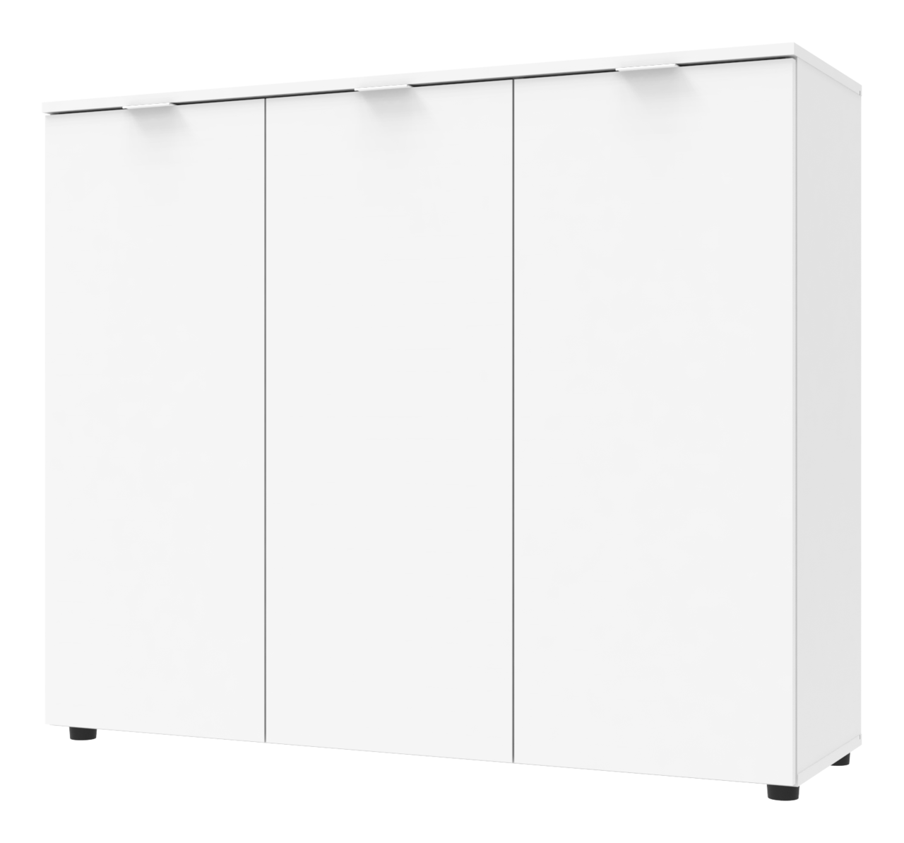 Комод білого кольору Рон-6, 120х38х100 (3 фасада). Комод у спальню, вітальню, фото 1