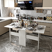 Раскладной кухонный стол Торонто 180х89х80, цвет белое дерево. Стол кухонный, обеденный стол, мебель для кухни