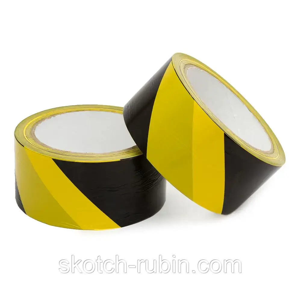 Стрічка огороджувальна Rubin 45 мм 100 м жовто-чорна