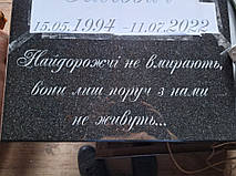 Пам'ятник гранітний з фігурою ангела з трояндами №87  5