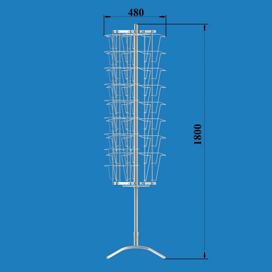 Стойка напольная вращающаяся под открытки А5 (18 ячеек) и 24 ячейки под А4 - фото 2 - id-p944217205