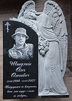Пам'ятник гранітний з фігурою ангела з трояндами №87  8