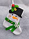 Новорічний чобіток для подарунків Сніговик 18*9,5 см, фото 3
