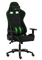 Крісло геймерське компютерне чорно зелена - Сітка (Металева основа, Зйомна подушка) smile
