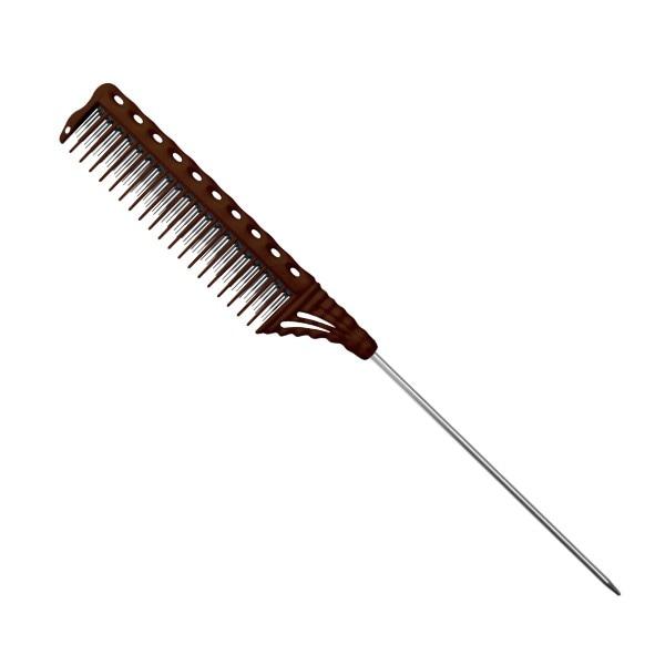 Гребінець для балаяжу Y.S.Park з металевим хвостиком YS-154-125 Choco, фото 1