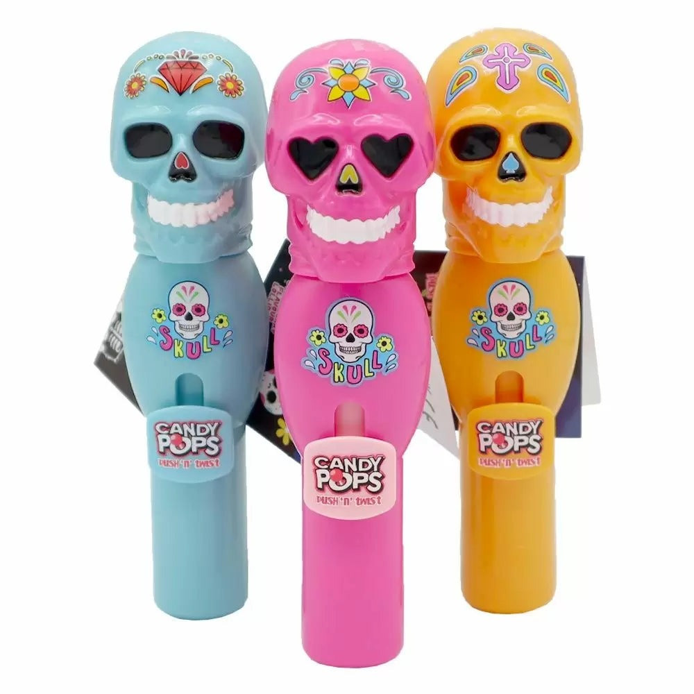 Льодяник на палочці Candy Realms Skull Pops Push N Twist 8g