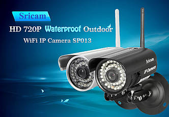 Ip wifi HD камера зовнішнього спостереження Sricam SP013. Чорний колір