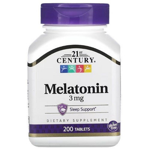 Мелатонін 21st Century Melatonin 3 mg (200 таблеток.)