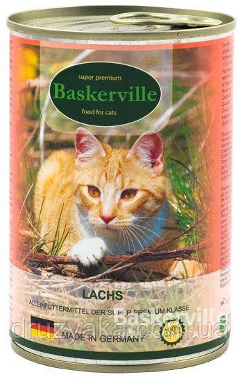 Консервований корм для котів Baskerville, лосось 400 г