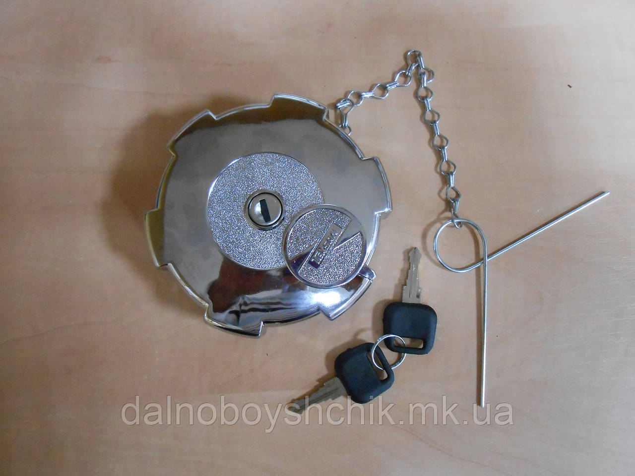 Кришка бака 80mm метал с ключем+цепочка M7086 	PS-TRUCK универсальная DAF, MAN, MERS, IVECO, RVI, VOLVO..., фото 1