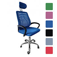 Кресло офисное компьютерное Bonro B-6200 DQ рабочее для персонала дома офиса W_2162 Синий
