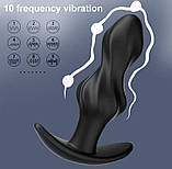 Анальна пробочка якір 10 режимів вібрації, з керуванням від смартфона, фото 3